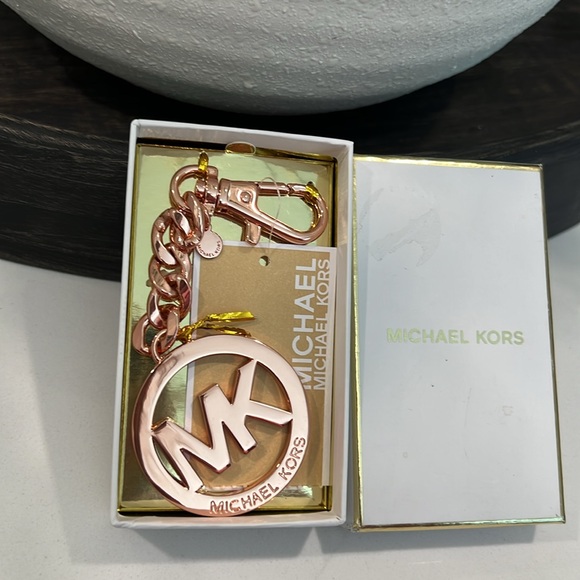 Cute. Rosegold MK Bag Charm.